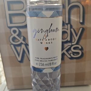 Bath & Body Works Gingham Fragrance Mist - Blue and White